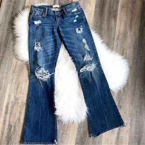 Abercrombie & Fitch Heavily Distressed Bootcut Jeans Size 4